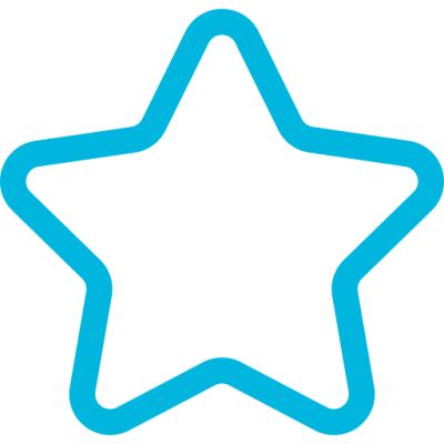 logo estrella vacía azul